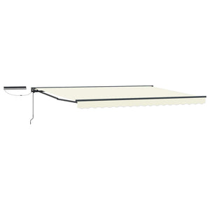 Elektrische Markise 5x3m, Creme & Anthrazit