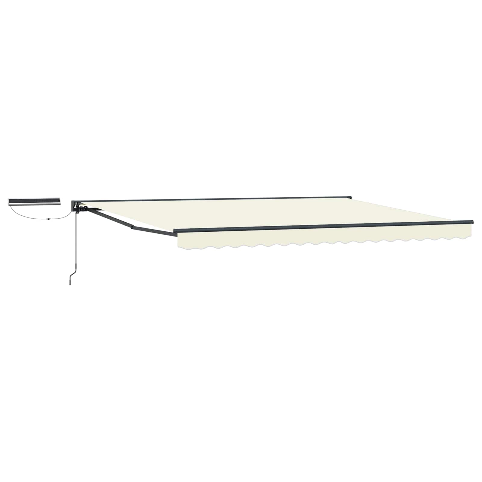 Elektrische Markise 5x3m, Creme & Anthrazit