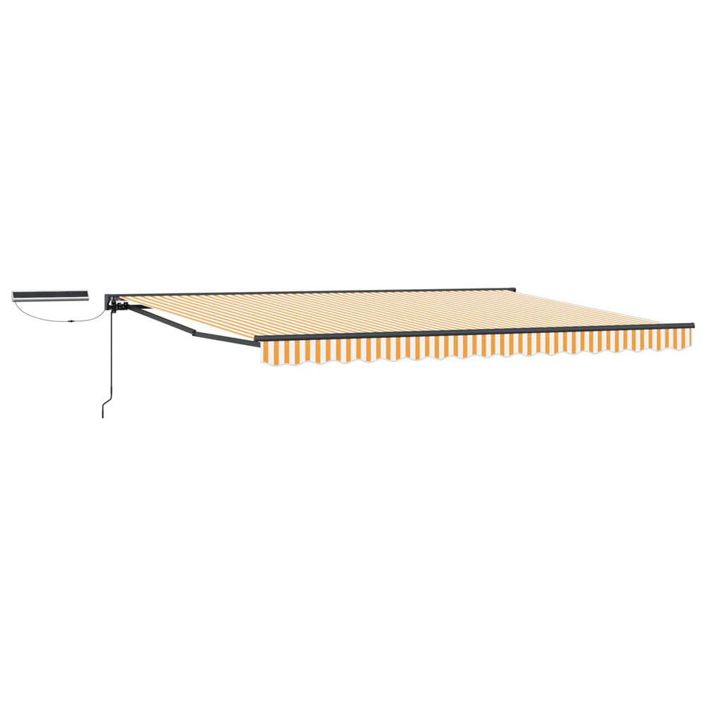 Elektrische Markise 5x3m, Gelb/Weiß/Anthrazit