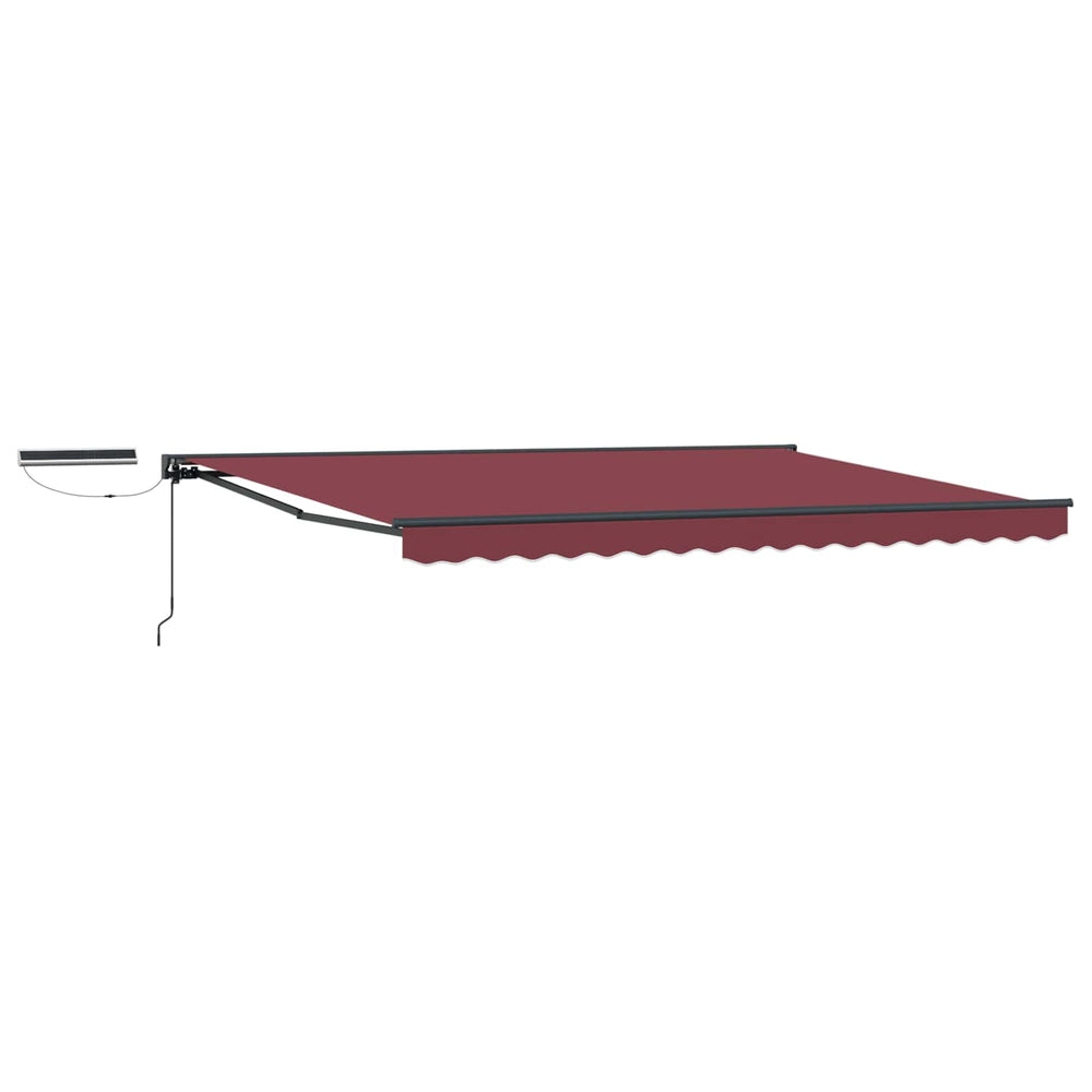 vidaXL Auvent rétractable électrique bordeaux, anthracite 5 x 3 m