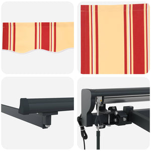 Elektrische Markise 5x3m Gelb Orange Anthrazit