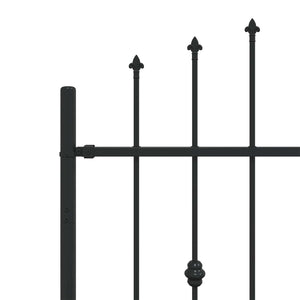 Spießzaun Asten Schwarz 200x130cm Stahl