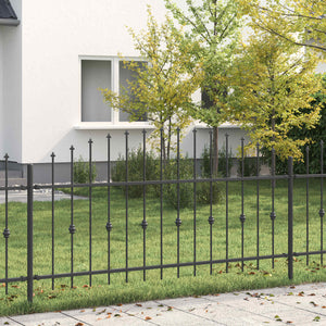 Spießzaun Asten Schwarz 200x130cm Stahl