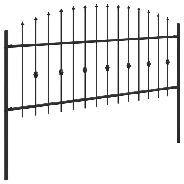 Spießzaun Asten Schwarz 200x130cm Stahl