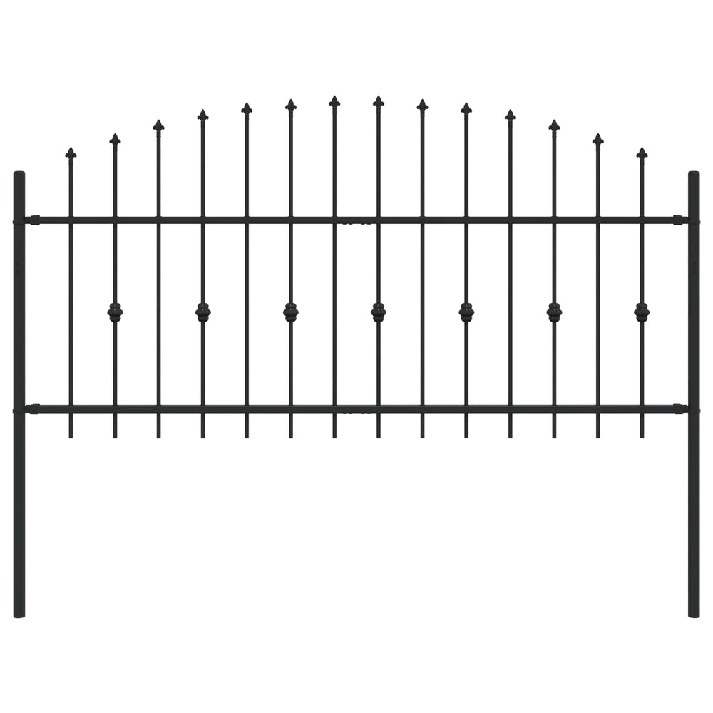 Spießzaun Asten Schwarz 200x130cm Stahl