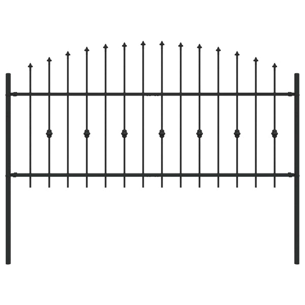 Spießzaun Asten Schwarz 200x130cm Stahl