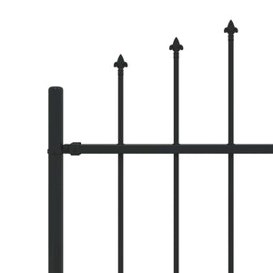 Spießzaun Asten Schwarz 200x200 cm
