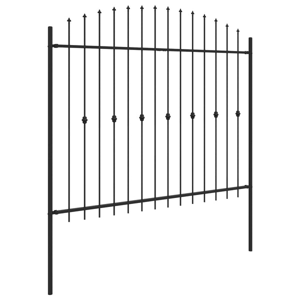 Spießzaun Asten Schwarz 200x200 cm