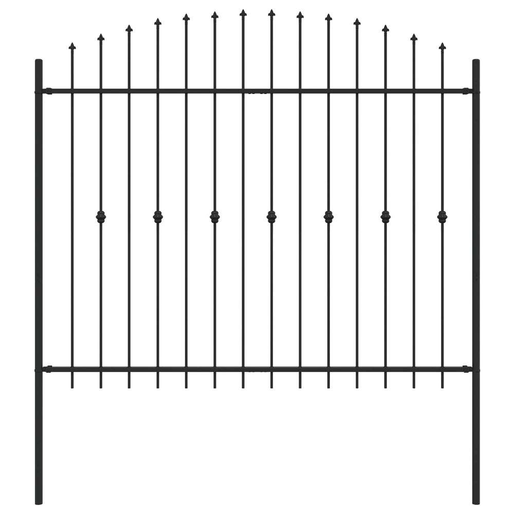 Spießzaun Asten Schwarz 200x200 cm