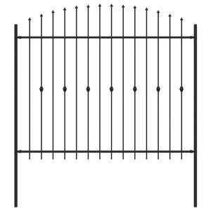 Spießzaun Asten Schwarz 200x200 cm