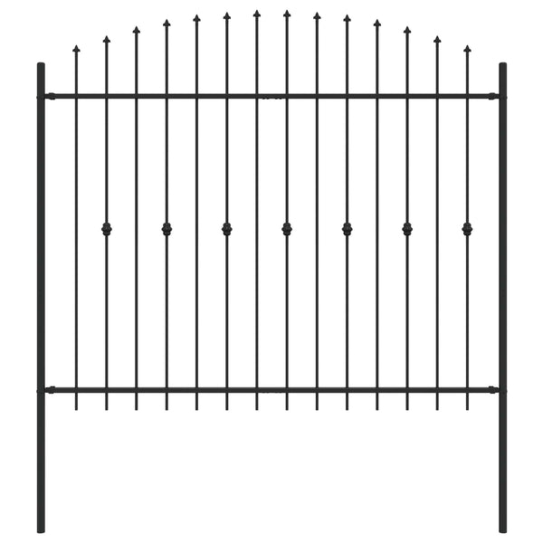 Spießzaun Asten Schwarz 200x200 cm
