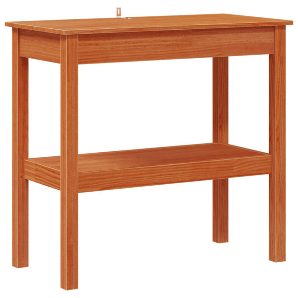 Konsolentisch Wachsbraun Kiefer Massivholz 80cm