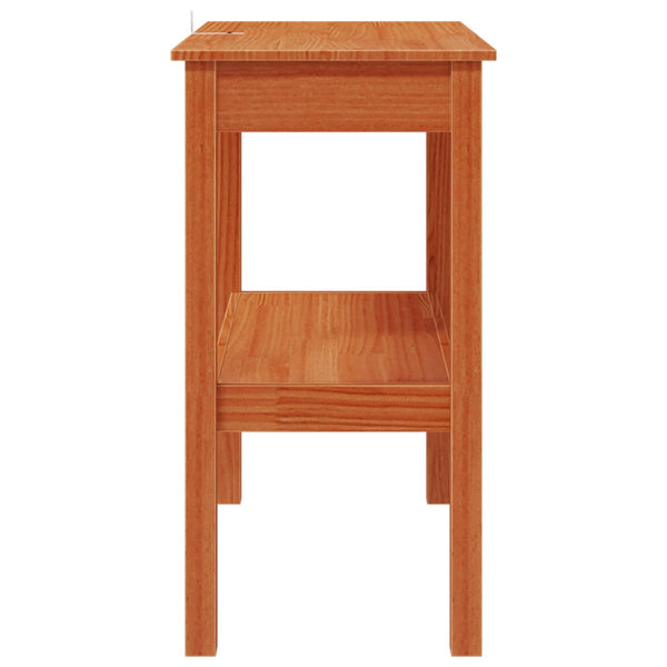 Konsolentisch Wachsbraun Kiefer Massivholz 80cm