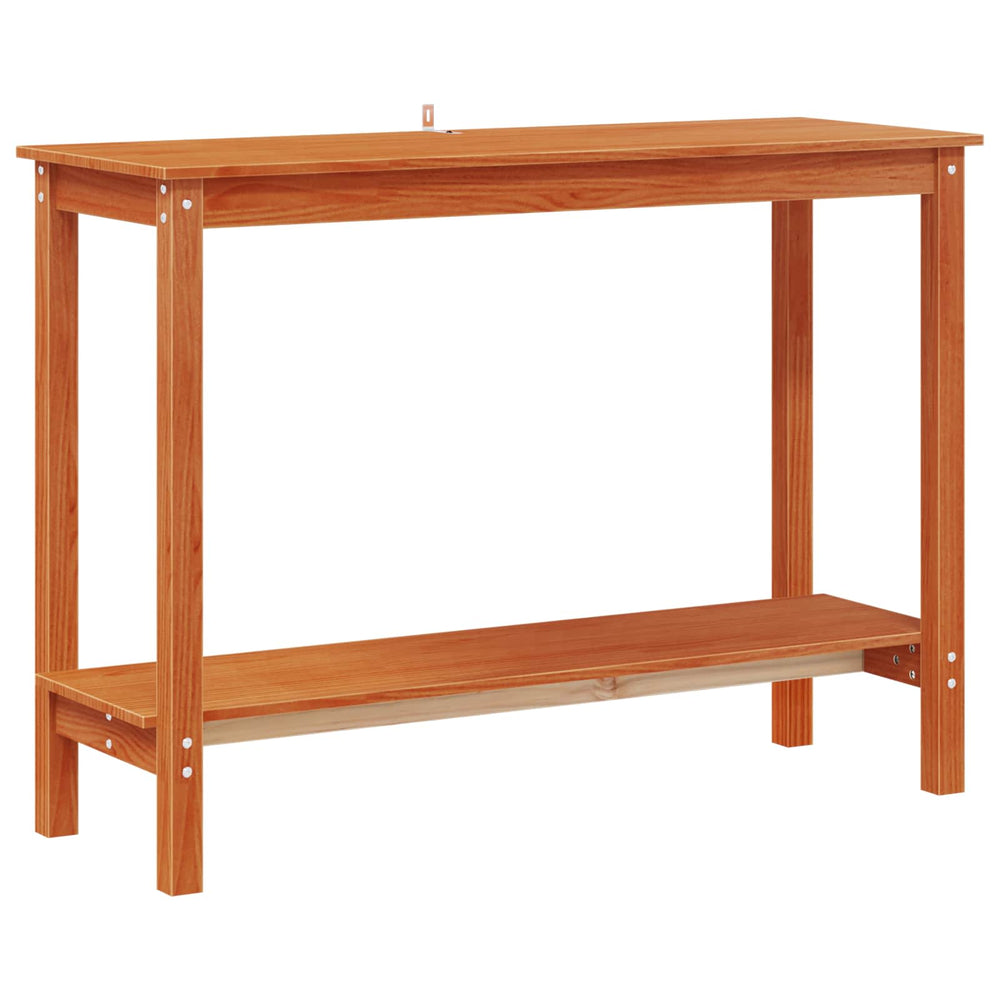 vidaXL Table console marron ciré 110 x 40 x 80 cm Bois de pin massif