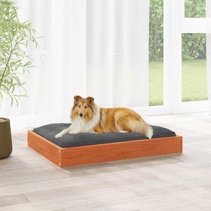 Hundebett Kiefer Massivholz 101,5 cm Wachsbraun