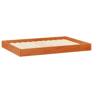Hundebett Kiefer Massivholz 101,5 cm Wachsbraun