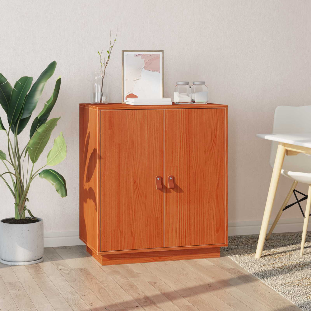 vidaXL Sideboard Waxed Brown 65.5 x 40 x 75 cm Solid Pine Wood