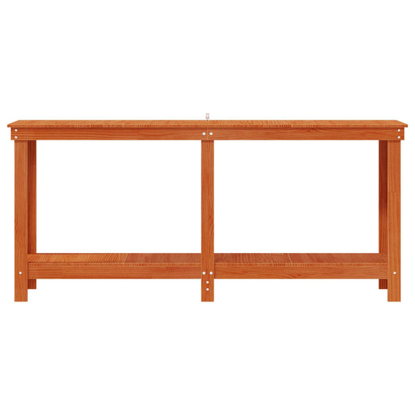 Werkbank Kiefer Massivholz Wachsbraun 180cm