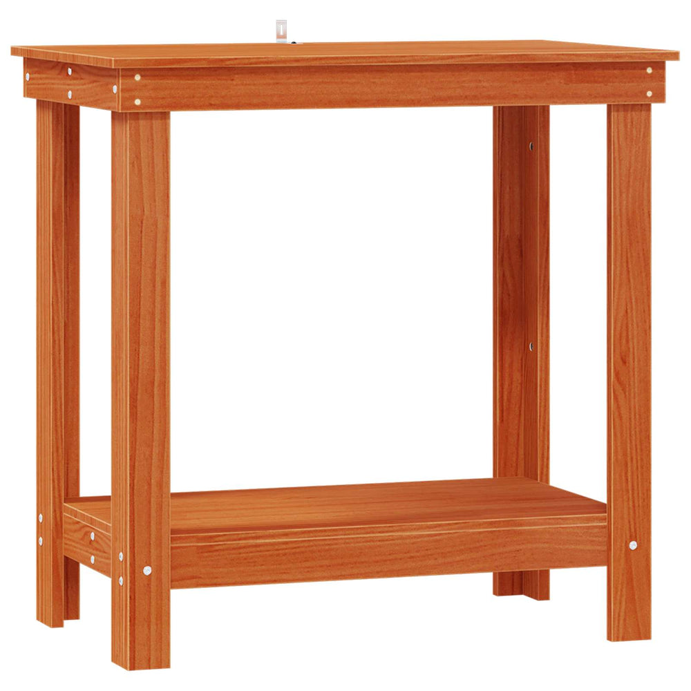 Werkbank Kiefer Massivholz Wachsbraun 80cm