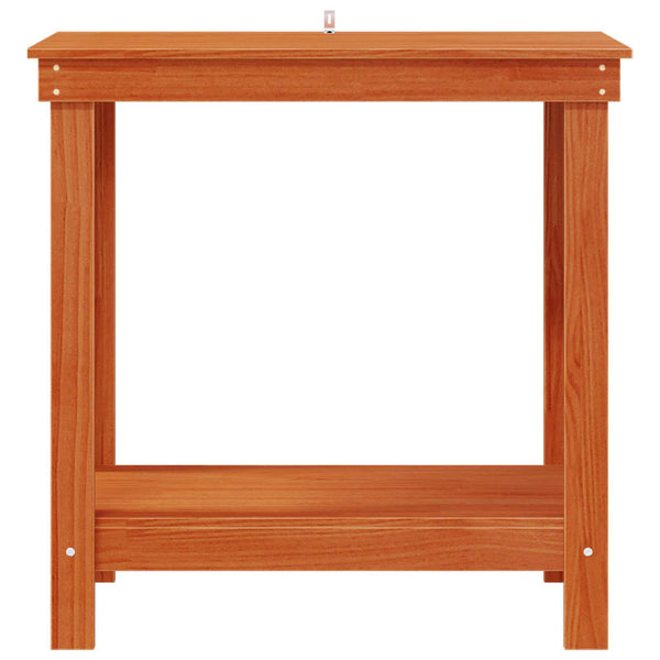 Werkbank Kiefer Massivholz Wachsbraun 80cm
