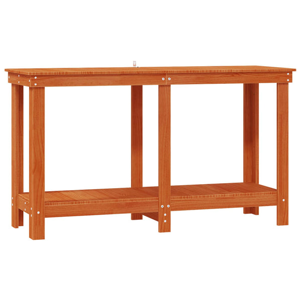 Werkbank Kiefer Massiv Wachsbraun 140cm