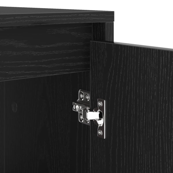 Waschmaschinenschrank Schwarz Eiche 87x60x89 cm