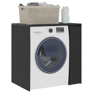 Waschmaschinenschrank Schwarz Eiche 87x60x89 cm