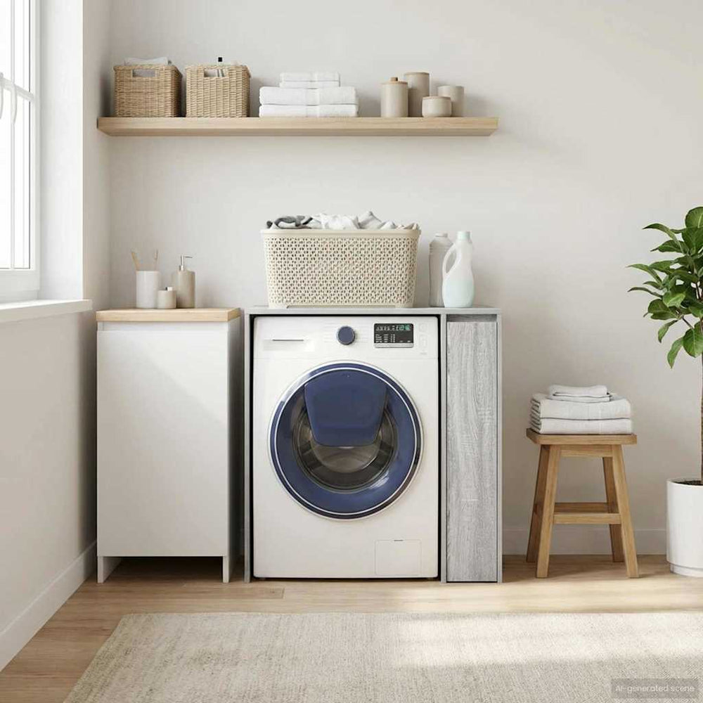 Waschmaschinenschrank Grau Sonoma 87x60x89 cm