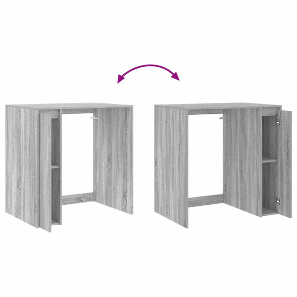 Waschmaschinenschrank Grau Sonoma 87x60x89 cm
