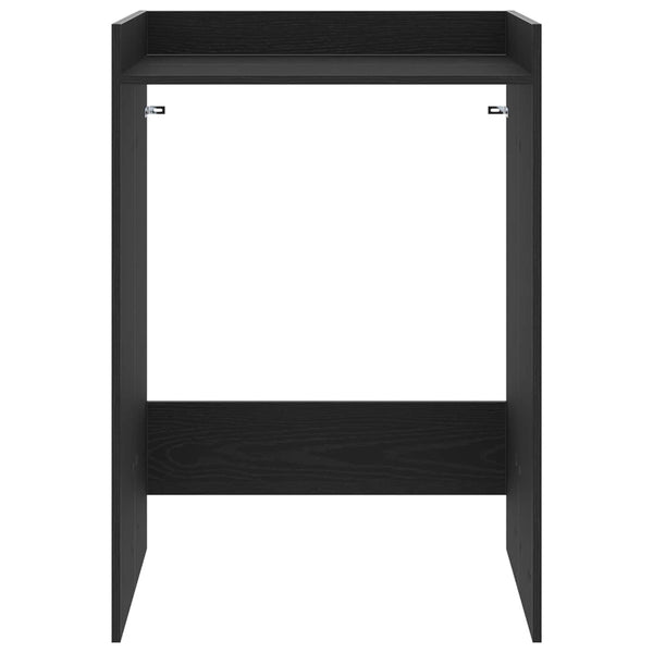 Waschmaschinenschrank Schwarz Eichen-Optik