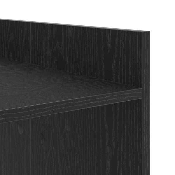 Waschmaschinen-Schrank Schwarz Eiche