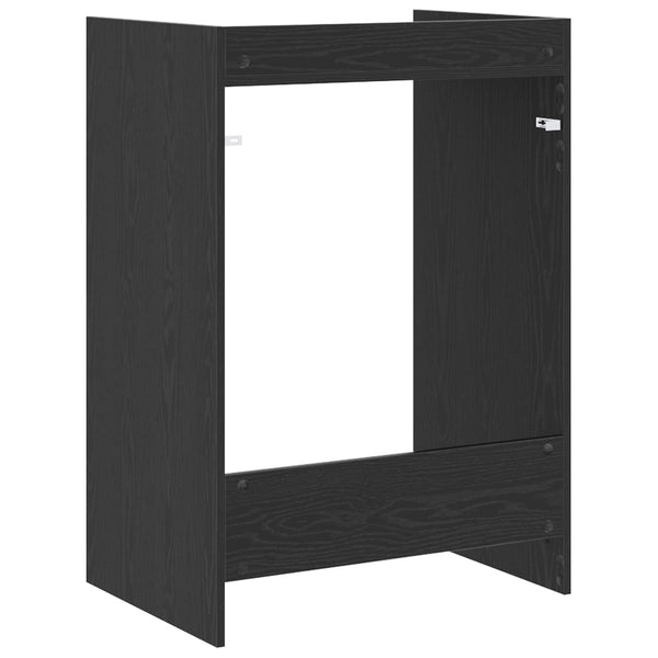 Waschmaschinen-Schrank Schwarz Eiche