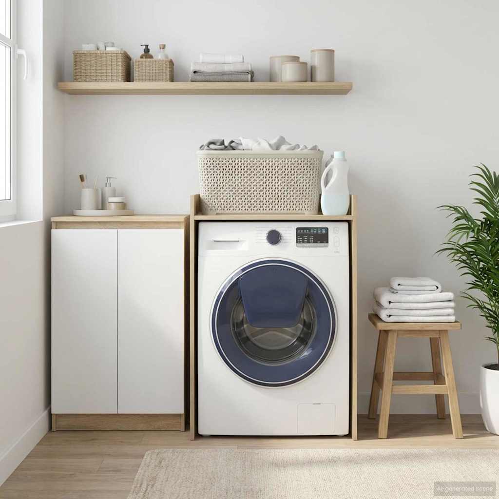 Waschmaschinenschrank Sonoma, Holzwerkstoff