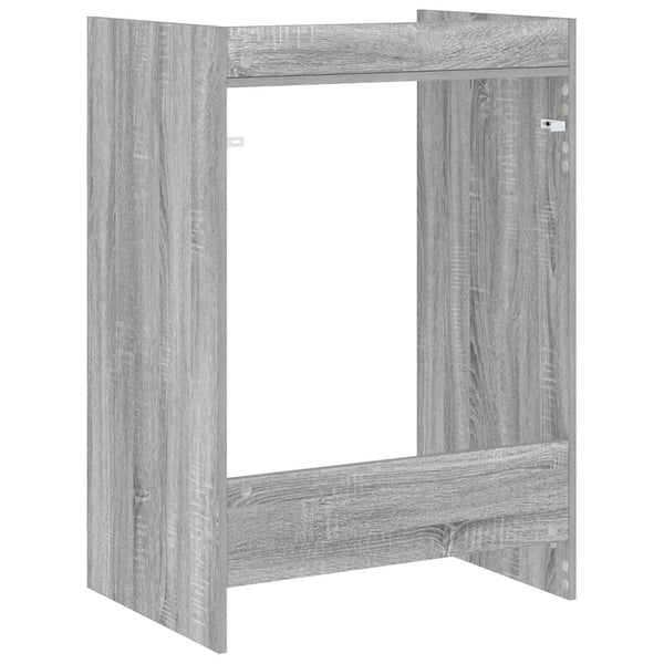 Waschmaschinen-Schrank Grau Sonoma 67,5x48x97cm