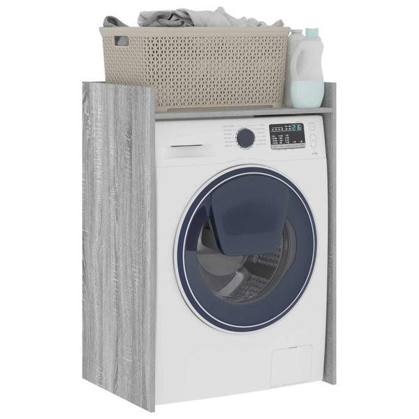 Waschmaschinen-Schrank Grau Sonoma 67,5x48x97cm