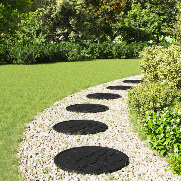 Gummi Gehwegplatten Schwarz 6er Set