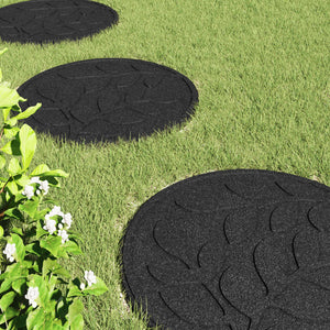 Gummi Gehwegplatten Schwarz 6er Set