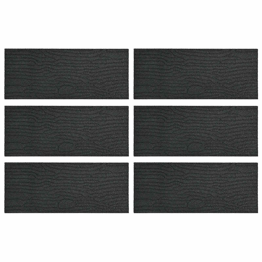 Gehwegsteine Gummi Schwarz 60,5x25cm 6er Set