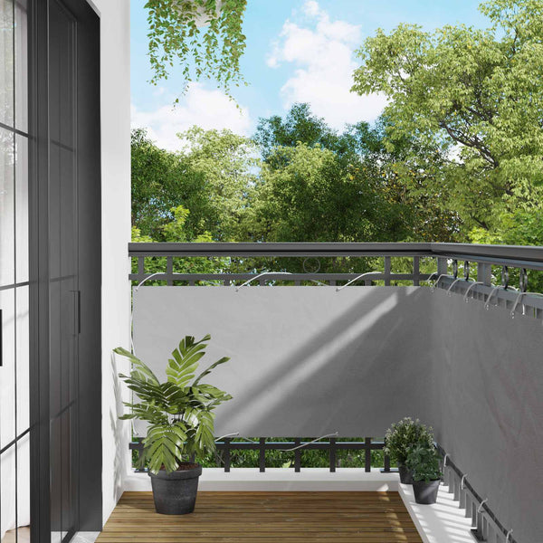 vidaXL Brise-vue de balcon Gris clair 75 x 200 cm