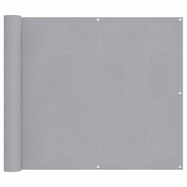 vidaXL Brise-vue de balcon gris clair 100 x 1000 cm en tissu Oxford