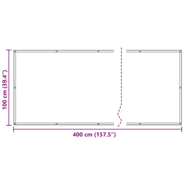 Balkonsichtschutz Sand Oxford-Stoff 100x400 cm