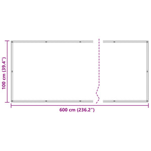 Balkonsichtschutz Sand 100x600 cm Oxford-Gewebe