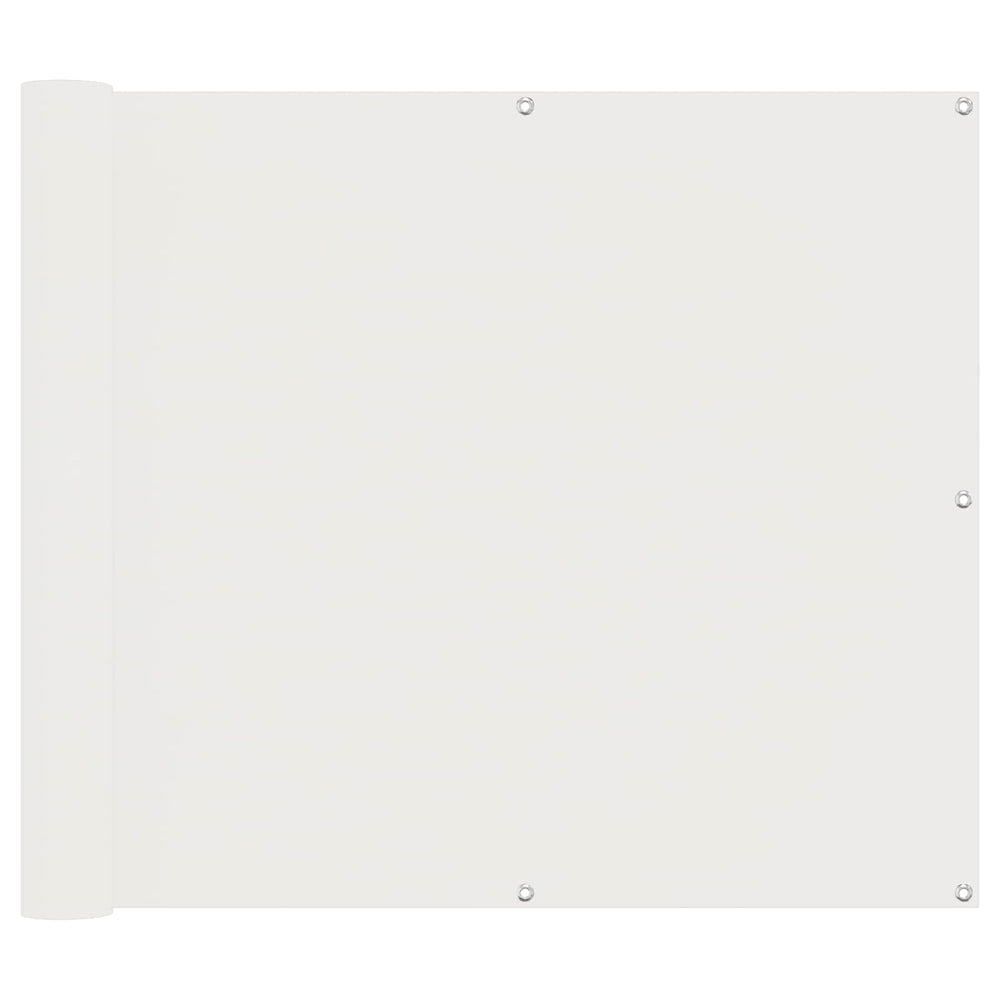 Balkonsichtschutz Weiß 100x300cm Oxford-Stoff