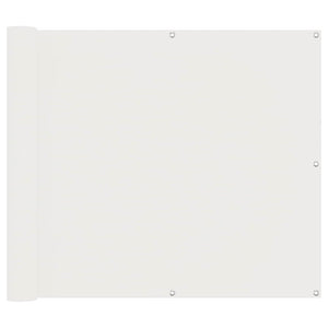 Balkonsichtschutz Weiß Oxford-Stoff 100x600cm