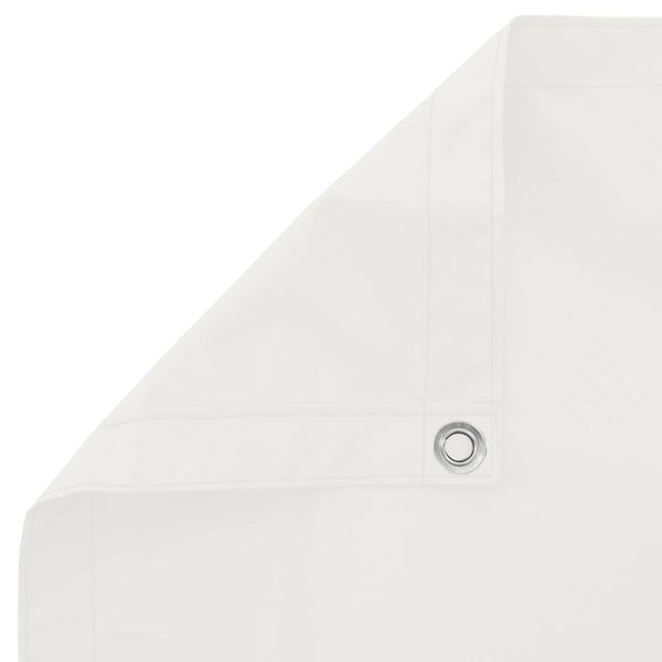 Balkonsichtschutz Weiß Oxford-Stoff 100x800cm