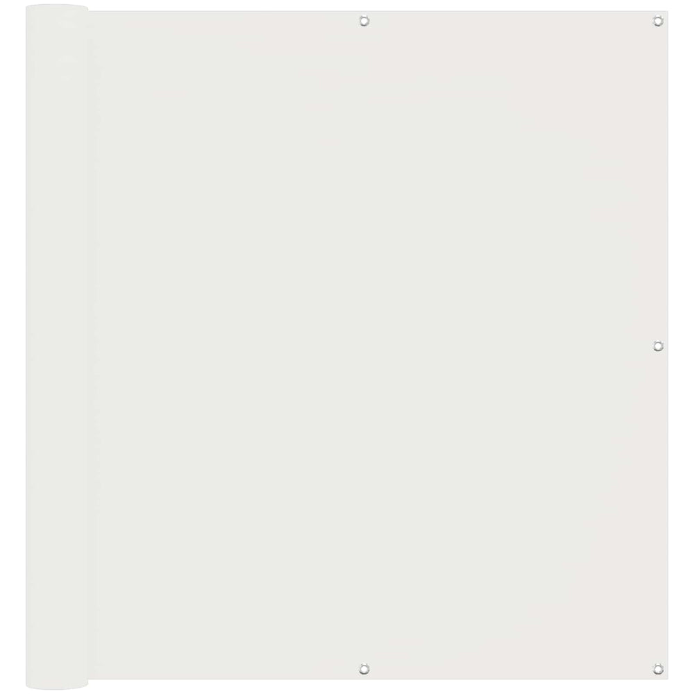 Balkonsichtschutz Weiß Oxford-Stoff 110x400cm