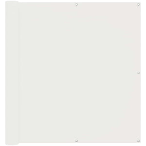 Balkonsichtschutz Weiß Oxford-Stoff 110x400cm