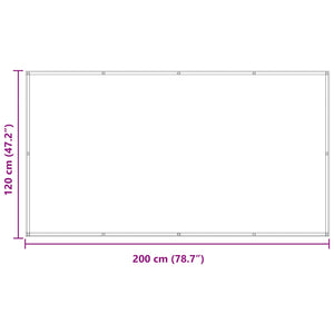 vidaXL Brise-vue de balcon Blanc 120 x 200 cm