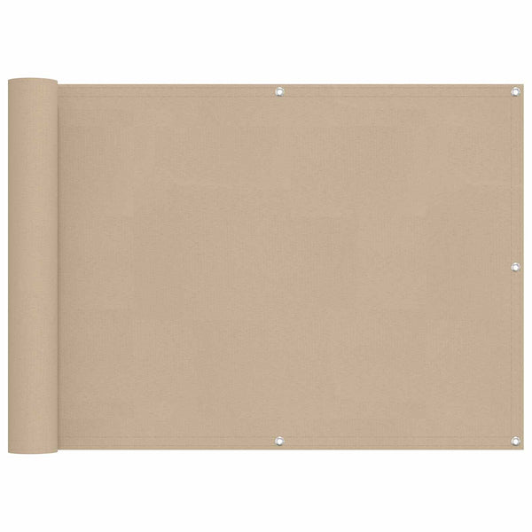 vidaXL Balcony Privacy Screen Beige 75 x 200 cm