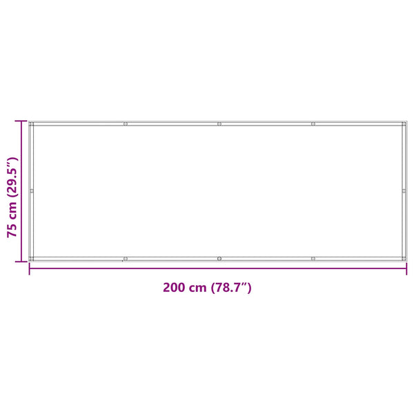 vidaXL Balcony Privacy Screen Beige 75 x 200 cm